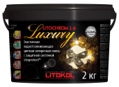LITOKOL LITOCHROM LUXURY 1-6 затирка для плитки водоотталкивающая, C.100 светло-зеленый (2кг)