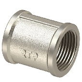 Муфта латунь никель Ду 50 (2") ВР RTP (РосТурПласт) 31551