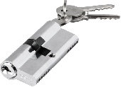 Цилиндр замка ANBO 2200 ключ/ключ, английский, никель, 35 * 45, 3 ключа, ANBO22003545