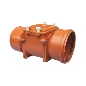 Клапан обратный канализационный коричневый Дн 200 б/нап с заслонкой из нерж стали, монтажным лючком HL 720