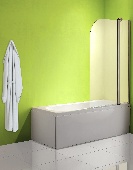 Шторка на ванну TOLEDO 2 Olive`S 120*150 стекло - матовое, профиль-Silver гл., правая, TOL2R-120-02C