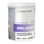 VINCENT DECOR AFRO ARGENT фактура мелкого песка с серебристым эффектом (1л)