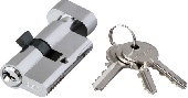 Цилиндр замка ANBO 2200Т ключ/БАРАШЕК, английский, никель, 40*45, 3 ключа, ANBO2200Т4045