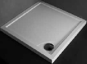 Душевой поддон керамический IBIS, 90х90 см, квадратный, высота 5,5 см, с сифоном, белый, IBIS90X90