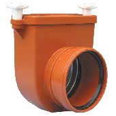 Клапан обратный канализационный коричневый Дн 160 б/нап с заслонкой из нерж стали, монтажным лючком HL 715.0