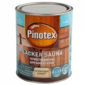 PINOTEX LACKER SAUNA 20 лак термостойкий на водной основе для бань и саун, полуматовый (1л)