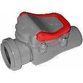 Клапан PP-H обратный канализационный серый Дн 50 б/нап Политэк 4000050