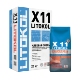 LITOKOL X11 клей для плитки на основе серого портландцемента, с полимерными добавками (25кг)