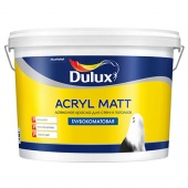 DULUX ACRYL MATT краска латексная для стен и потолков, глубокоматовая, база BW (9л)