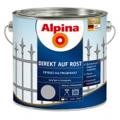 ALPINA DIREKT AUF ROST эмаль гладкая по ржавчине 7040, серый, fenstergrau (0,75л)